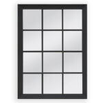 Window  Mirror - Black Rectangle 95cm x 130cm