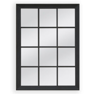 Window  Mirror - Black Rectangle 95cm x 130cm