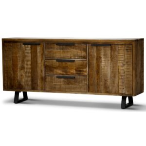 Begonia Buffet Sideboard Table 170cm 2 Door 3 Drawer Mango Wood Unique Furniture