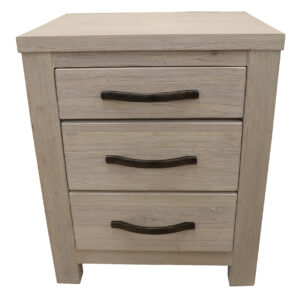 Foxglove Bedside Tables 3 Drawers Storage Cabinet Shelf Side End Table - White