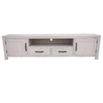 Foxglove ETU Entertainment TV Unit 216cm 2 Drawer 2 Door Mt Ash Wood - White