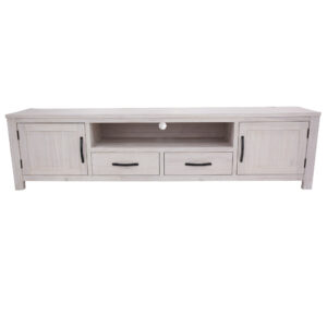 Foxglove ETU Entertainment TV Unit 216cm 2 Drawer 2 Door Mt Ash Wood - White