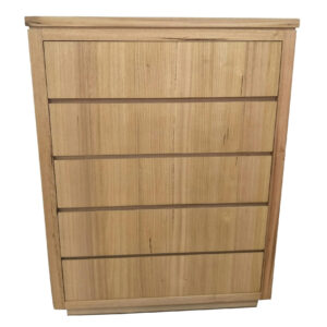 Rosemallow Tallboy 5 Chest of Drawers Solid Messmate Wood Bed Storage Cabinet