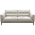 Downy  Genuine Leather Sofa 3 Seater Upholstered Lounge Couch - Silver