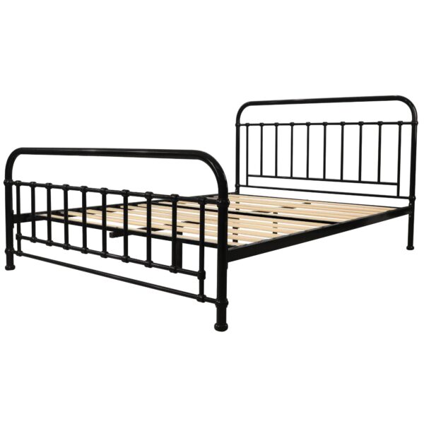 Metallica Queen Bed Size Metal Frame Platform Mattress Base - Black