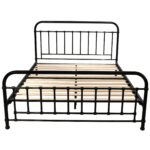 Metallica Double Bed Size Metal Frame Platform Mattress Base - Black