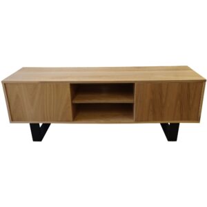 Petunia  ETU Entertainment TV Unit 160cm Elm Timber Wood 2 Door - Natural