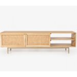 Martina ETU Entertainment TV Unit 175cm Solid Mango Wood Rattan Furniture