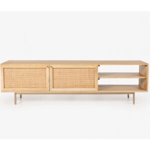 Martina ETU Entertainment TV Unit 175cm Solid Mango Wood Rattan Furniture