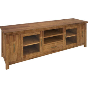 Birdsville ETU Entertainment TV Unit 223cm 2 Door 2 Drawer Mt Ash Wood - Brown