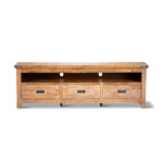 Gloriosa ETU Entertainment TV Unit 170cm 3 Drawer Solid Mango Wood - Honey Wash