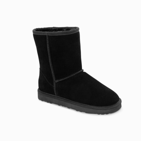 Ugg Boots Genuine Australian Sheepskin Unisex Short Classic Suede (Black  EU35)