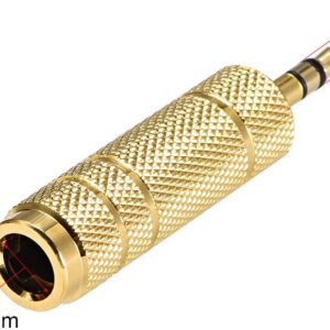 3.5mm male to 6.35mm 1/4" STEREO Female Audio Adapter Converter Gold Plated