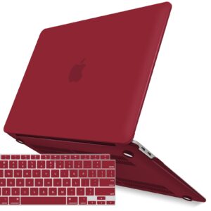 MacBook Air 13 Inch Case 2020 2019 2018  A1932  A2179 A2337 Shell Case Keyboard Cover Wine Red