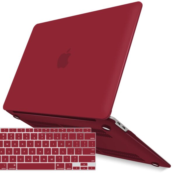 MacBook Air 13 Inch Case 2020 2019 2018  A1932  A2179 A2337 Shell Case Keyboard Cover Wine Red