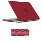 Suitable for  MacBook Pro 14 Max Inch Case 2023 2022 2021 M2 A2779 M1 A2442 Hardshell Case Keyboard Cover Wine Red