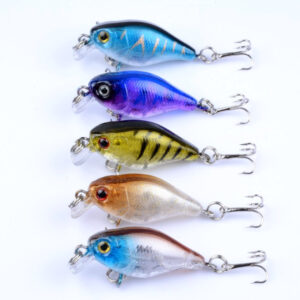 5x 4.3cm Popper Crank Bait Fishing Lure Lures Surface Tackle Saltwater