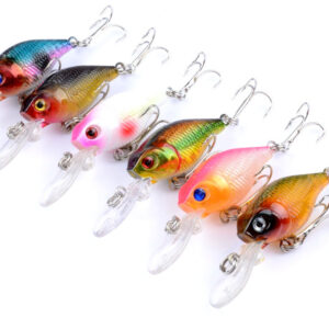 6x 6cm Popper Crank Bait Fishing Lure Lures Surface Tackle Saltwater