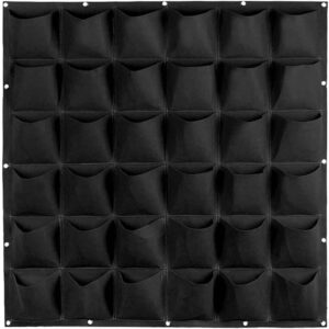 36 Pockets Wall Hanging Planter Planting Grow Bag Vertical Garden Vegetable Flower Black