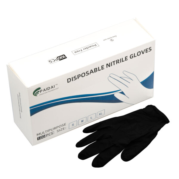 100x Nitrile Black Industrial Mechanic Tattoo Food Disposable Gloves Large