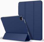 iPad Pro 11 Inch 2020 Soft Tpu Smart Premium Case Auto Sleep Wake Stand Cover Pencil holder navy blue