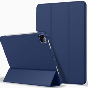 iPad Pro 11 Inch 2020 Soft Tpu Smart Premium Case Auto Sleep Wake Stand Cover Pencil holder navy blue