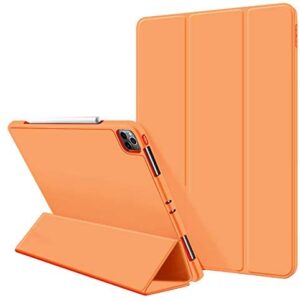 iPad Pro 11 Inch 2020 Soft Tpu Smart Premium Case Auto Sleep Wake Stand Cover Pencil holder Orange