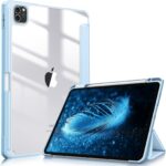 iPad Pro 11 Inch 2020-2022 Soft Tpu Smart Premium Case Auto Sleep Wake Stand Clear Cover Pencil holder ice blue