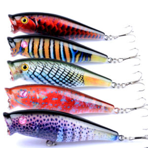 5X 7.5cm Popper Poppers Fishing Lure Lures Surface Tackle Fresh Saltwater