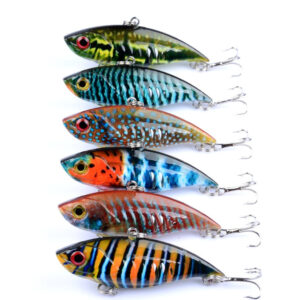 6x 6.5cm Vib Bait Fishing Lure Lures Hook Tackle Saltwater