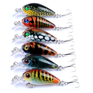 6x 4.5cm Popper Crank Bait Fishing Lure Lures Surface Tackle Saltwater