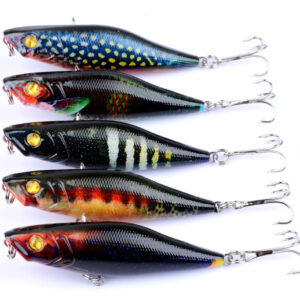 5X 7.5cm Popper Poppers Fishing Lure Lures Surface Tackle Fresh Saltwater