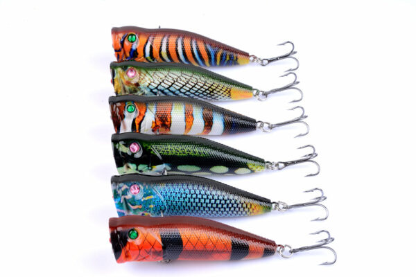 6X 7cm Popper Poppers Fishing Lure Lures Surface Tackle Fresh Saltwater