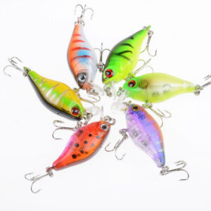 6x 4.5cm Popper Crank Bait Fishing Lure Lures Surface Tackle Saltwater