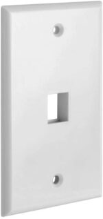 1 Port QuickPort outlet Wall Plate face plate  Single Gang White