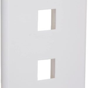 2 Port QuickPort outlet Wall Plate face plate  two Gang White