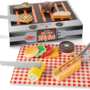 Wooden Grill & Serve BBQ Set