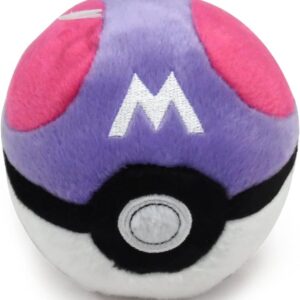 WCT Pokemon 5" Plush Pokeball Master Ball with Weighted Bottom