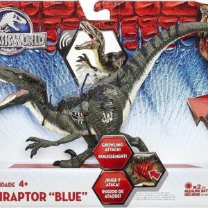 Hasbro Jurassic World Velociraptor Blue Figure With Sound and Lights