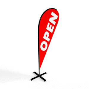 Open Teardrop Flag Banner