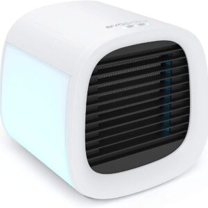 evaCHILL - Personal Portable Air Cooler and Humidifier  with USB Connectivity and LED Light  White