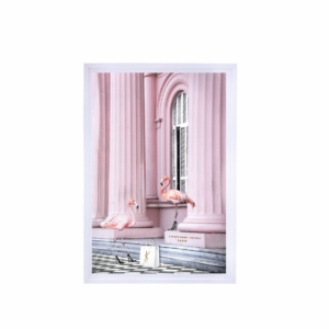 - Saint Pink - 90cm x 60cm White Framed Artwork