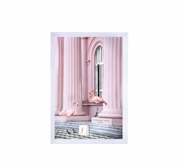 - Saint Pink - 90cm x 60cm White Framed Artwork