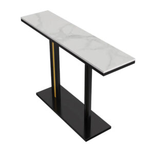 - Pandora Stone Marble Console - Marble & Black