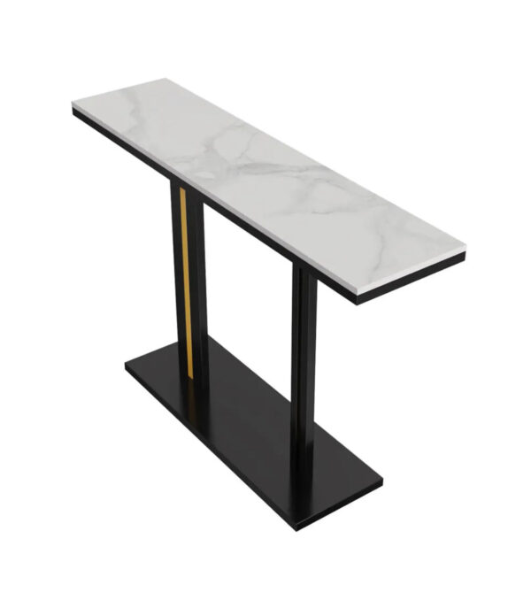 - Pandora Stone Marble Console - Marble & Black