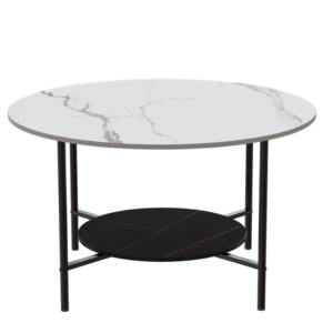 - Duke Round Two Tier Stone Coffee Table