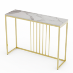 - Stone Marble Console - Marble & Gold