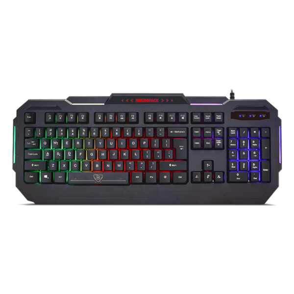 Rainbow Backlit Gaming Keyboard 4-fn + Multimedia Key and Windows Lock USB 2.0