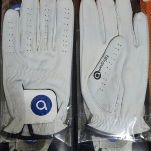 Premium Quality Cabretta Leather Golf Glove for Men - White (M)