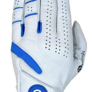 Power Touch Cabretta Leather Golf Glove for Men - White (L)